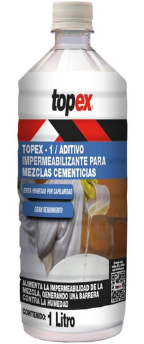 Topex 1 Aditivo Impermeabilizante 1 Lt