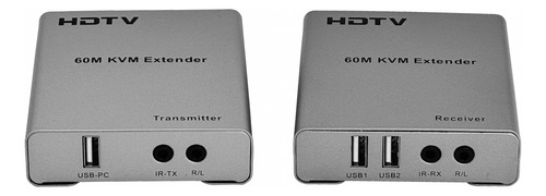 Hdmi + 2xusb 1080p Extension-utp Cat5e/cat6 60mts 1-cable-rj