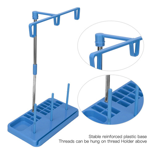 Soporte Para Hilo, 3 Bobinas, Extraíble Para Coser En El Hog
