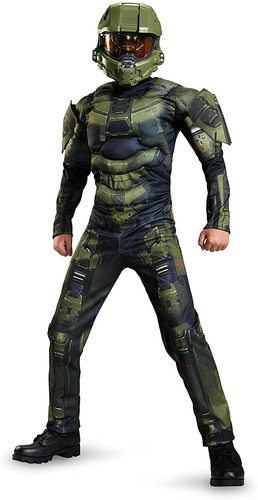 Master Chief Traje Clásico Muscular Grande 10 12