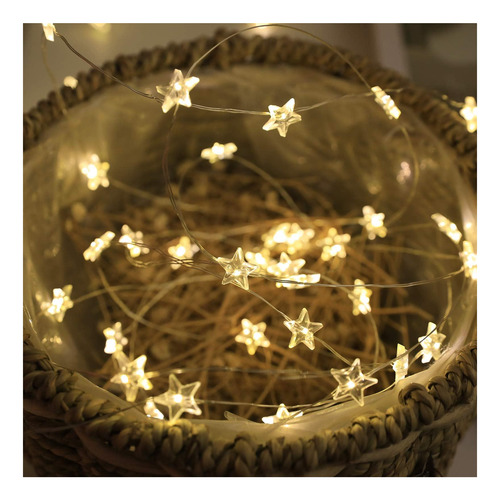 Luces De Cuerda De Estrella Twinkle 40 Led Spring Garden Usb