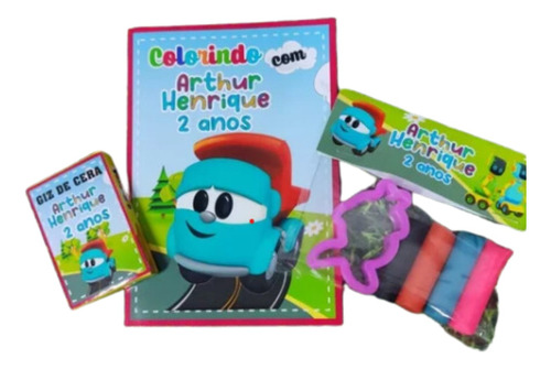 12mini Livros Colorir +mini Giz+kit Massinha+embalagem Bolha