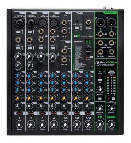 Mixer Profesional 10ch C/efectos Y Usb Mackie Profx10v3