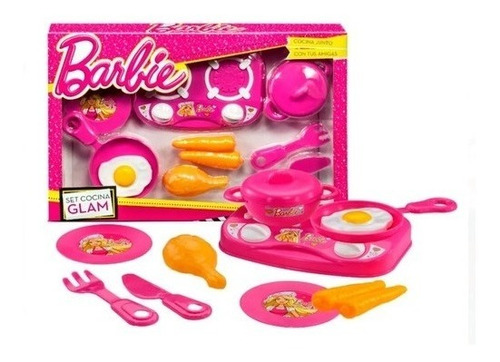 Set De Cocina Barbie Glam Con Accesorios Y Comiditas