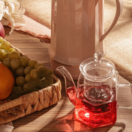 Chaleira De Vidro Transparente Com Infusor Para Chá 600ml