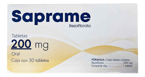 Saprame Tableta 200 Mg, 30 Tabletas