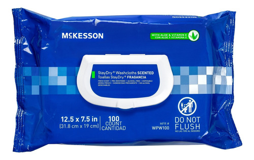 Mckesson Staydry Toallitas Humedas Con Aloe 6 Pack Of 100