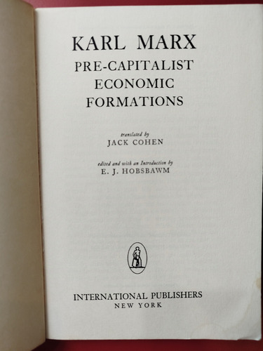 Pre-capitalist Economic Formations - Karl Marx (Usado)