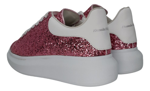 Alexander Mcqueen Tenis Multicolor Shell Glitter Oversized