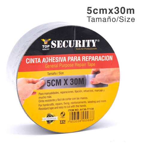 Cinta Para Reparacion Tirro Plomo 5cm X 30 Mts Security