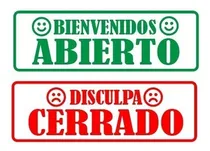 Comprar Letrero Abierto-cerrado,cartel Doble Para Colgar Y Negocios 
