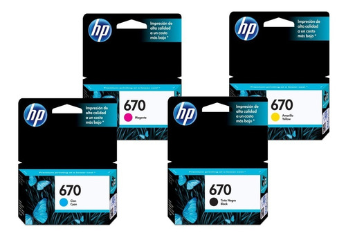 Cartucho Hp 670 Negro Original 3525