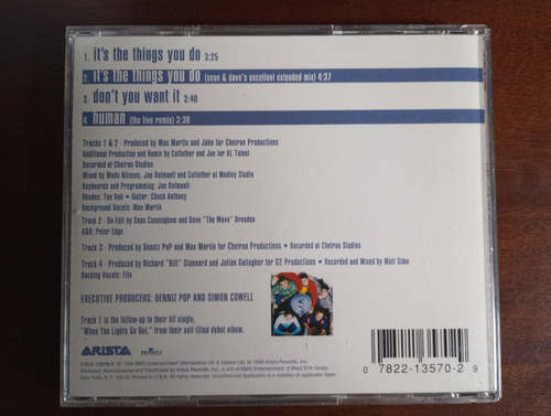 Five Single It's The Things You Do 1998 Boy Band (Usado)