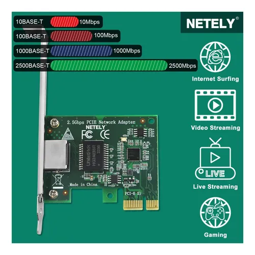 Netely Pcie 25gbps Ethernet Adapter Para Pc De Escritorio Y