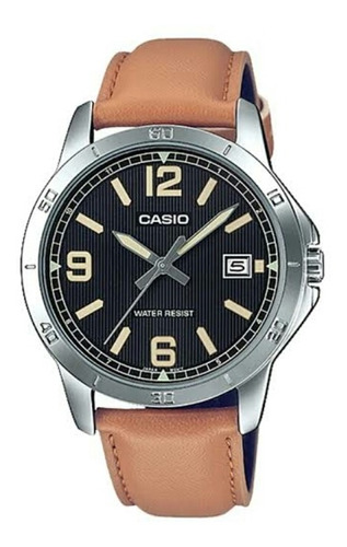 Reloj Casio Modelo Mtp-v004 Piel Camel