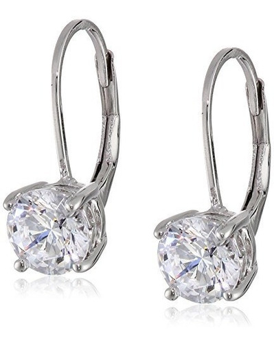 Pendientes De Plata Esterlina Swarovski Zirconia Platinumpla