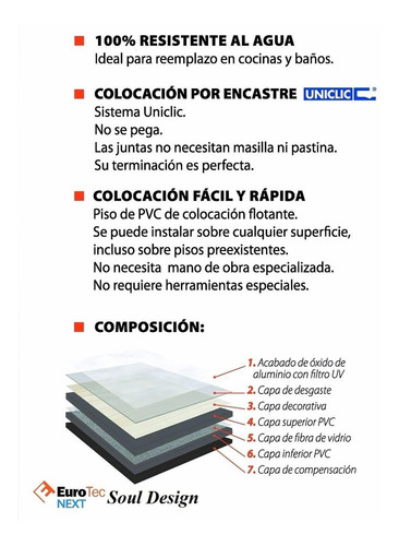 Imagen 4 de 8 de Piso Flotante Premium Gris Pvc Lvt Click 3.2 Mm Por M2 Soul