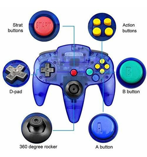 Control N64 Controlador N64, Controladores King Smart Wired