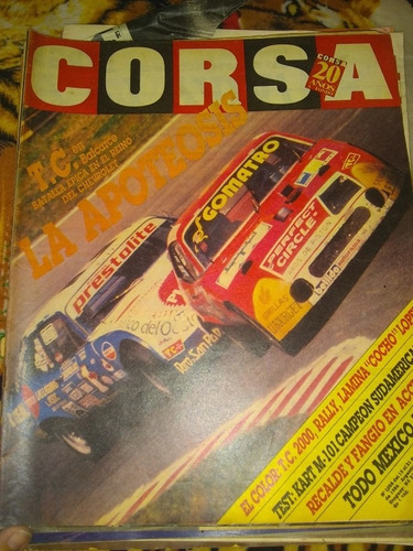 Revista Corsa La Apoteosis Recalde Cocho 10 1986 N1058
