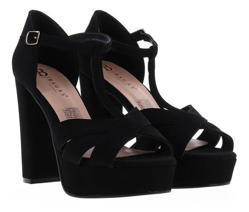 Zapatos De Tacón Grueso Con Plataforma Frontal