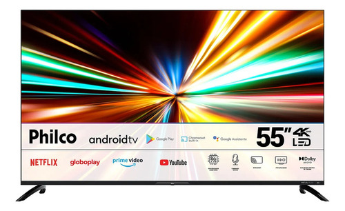 Smart Tv 55'' Ptv55g7eagcpbl 4k Led Dolby Audio Philco Bivolt
