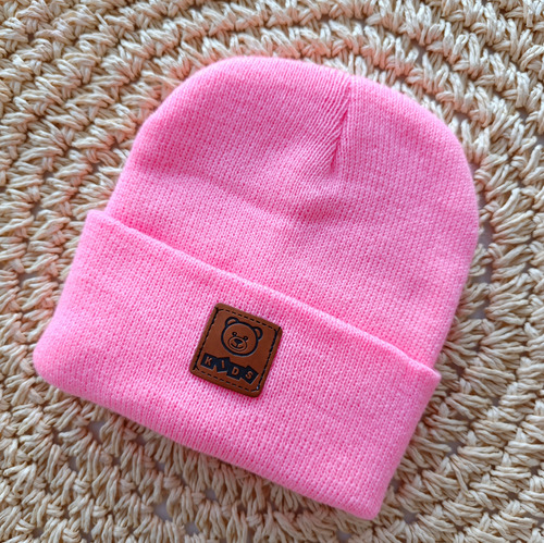 Gorro De Lana Para Bebe Gorrito Invierno Bebe Rosa Chicle Dolly 5 Unico Lana Cashmilon