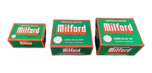 Imagen 3 de 3 de Grapas Milford Tapicería Linea 80 1/2 Caja 10.000 Unidades