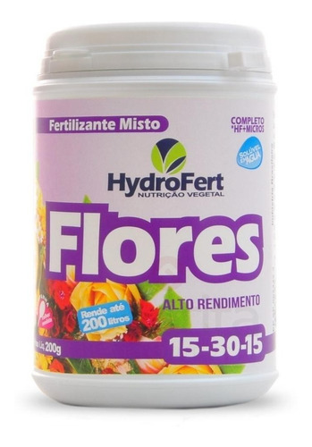 Fertilizante Para Flores 15-30-15 Boro Zinco Hydrofert 200g