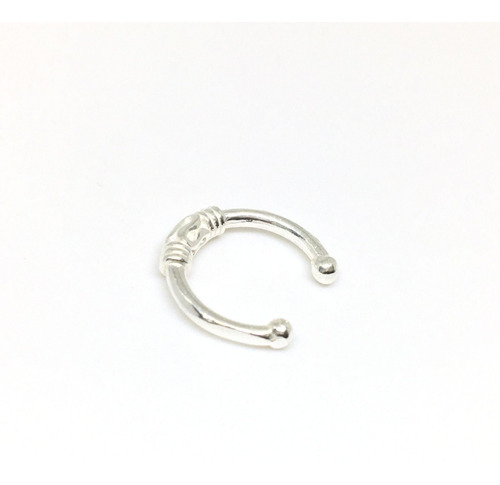 Aro Bidu Ear Cuff Unidad A Presion Plata925