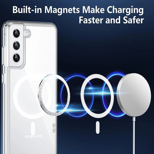 Funda Clear Magsafe Magnetic Antishock Para Samsung Transparente S22