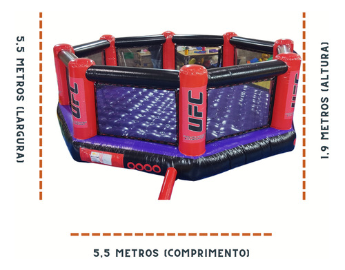 Guerra De Cotonete Brinquedo Inflável Ringue Com Motor
