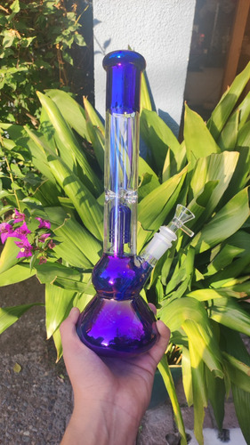 Bong 32cm Tornasol Con Percolador Y Atrapahielo