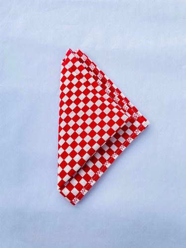 Paquete De 8 Servilletas Picnic Estilo Vichy Rojo Con Blanco