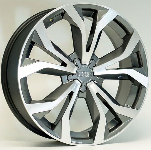 Rodas Audi Rs6 R35 Aro 15 (4x100) (jogo) +bicos Cor Grafite Diamantado