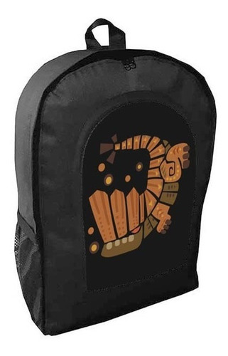 Mochila Negra Monster Hunter Rise Game Adulto / Escolar C4