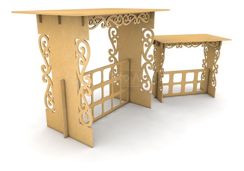 Imagem 3 de 4 de Mesa Provençal Mãe E Filha Decoração Festa Aniversário Mdf