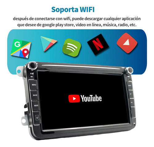 Rádio Android Estéreo Para Vw Jetta Amarok Bora Mk6 Gol Eos