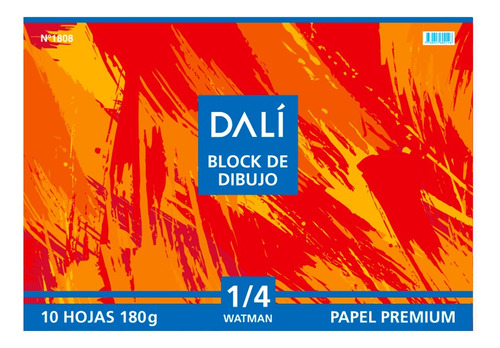 Papel De Dibujo 1/4 Watman 180g Block De 10 Hojas Premium