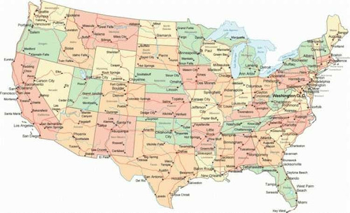 Mapa Eeuu Usa Estados Unidos Para Gps Ultima Versión Z/nuñez