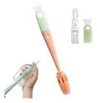 Comprar Cepillo Largo Silicona Limpia Mamaderas Botellas Frascos Hdr