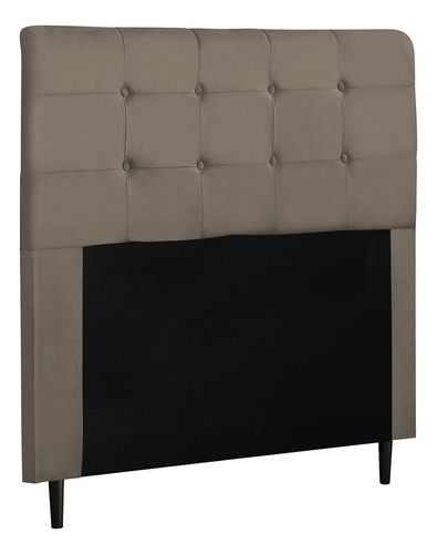 Cabeceira De Casal 140cm Luna I02 Suede Bege - Mpozenato