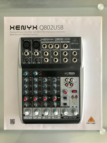 Mezcladora Behringer Kenyx Q802 Usb. 8 Canales. Interfaz Usb