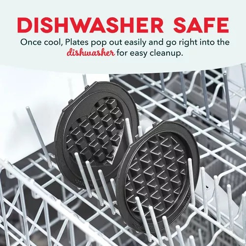 Dash - Multimaker - Wafflera Con 6 Placas Intercam - Navidad