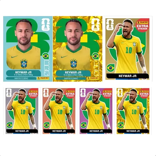 Neymar Jr 2026 Kit 7 Figurinhas Legends Edição Especial Copa