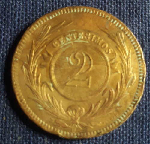 2 Centésimos Uruguay Cobre Moneda 1869