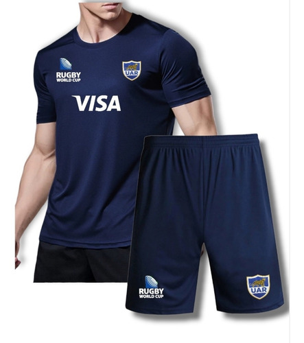 Conjunto Deportivo Short Remera Rugby All Blacks Los Pumas