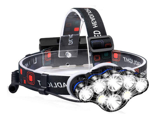 De Linterna De Cabeza Led Recargable Frente Pesca