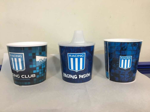 Vaso De Racing Club( Oficial/plástico). Precio X 3 Unidades