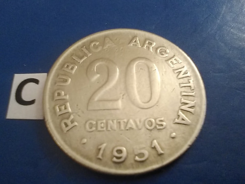 Moneda Argentina De 20 Ctvos.año De 1951 S.martin