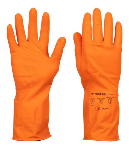 Guantes De Latex Para Limpieza, Medianos, Truper 14262